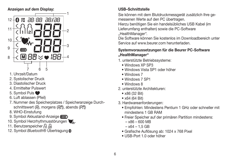 Beurer BM 85 User Manual | Page 6 / 144