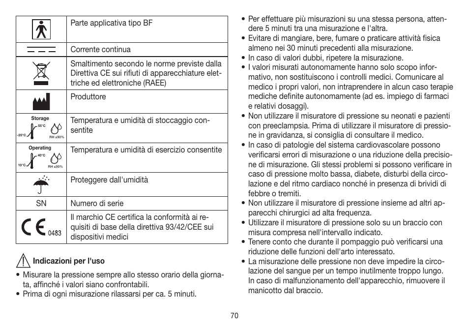 Beurer BM 85 User Manual | Page 70 / 144