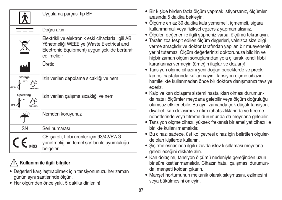 Beurer BM 85 User Manual | Page 87 / 144