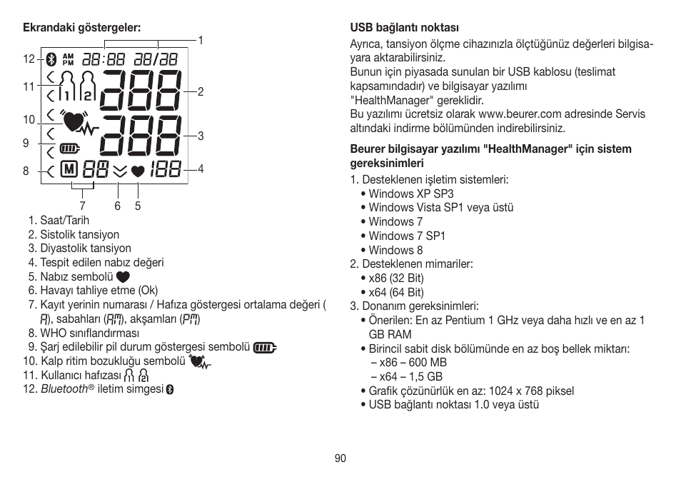 Beurer BM 85 User Manual | Page 90 / 144