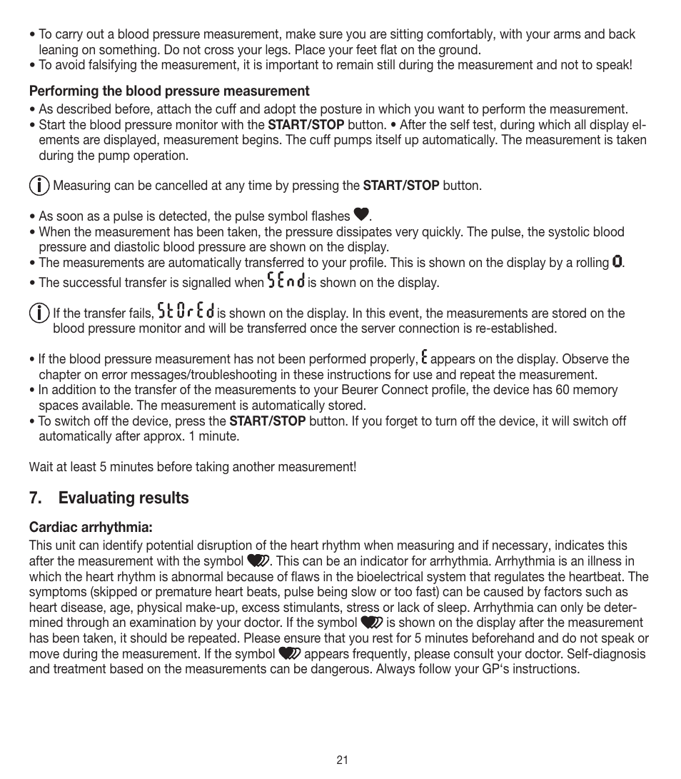 Evaluating results | Beurer BM 90 User Manual | Page 21 / 104