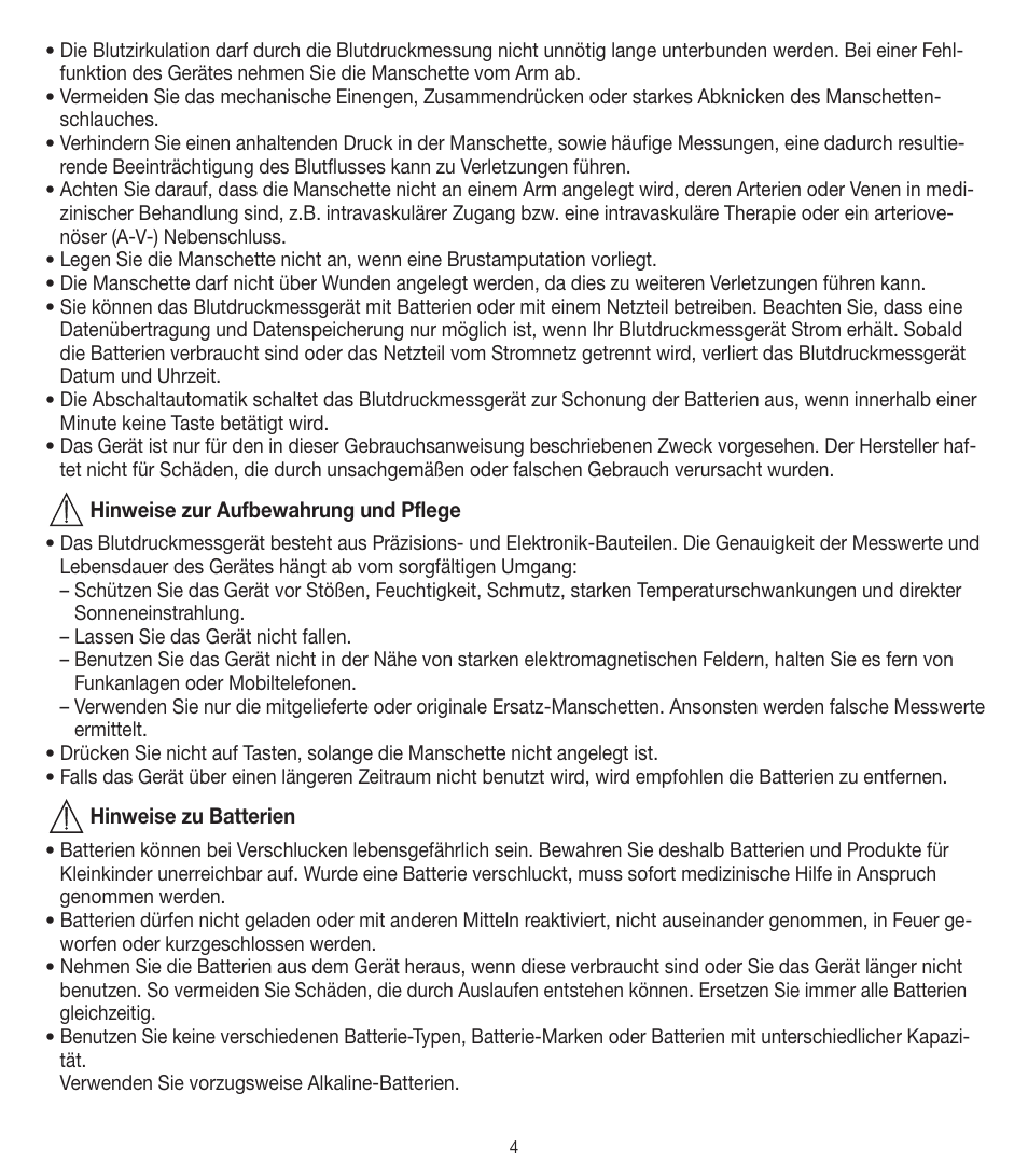 Beurer BM 90 User Manual | Page 4 / 104