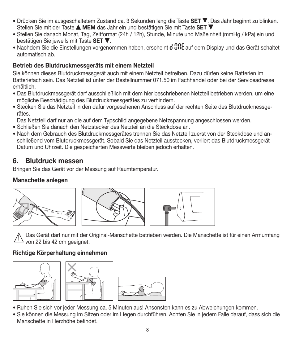 Blutdruck messen | Beurer BM 90 User Manual | Page 8 / 104