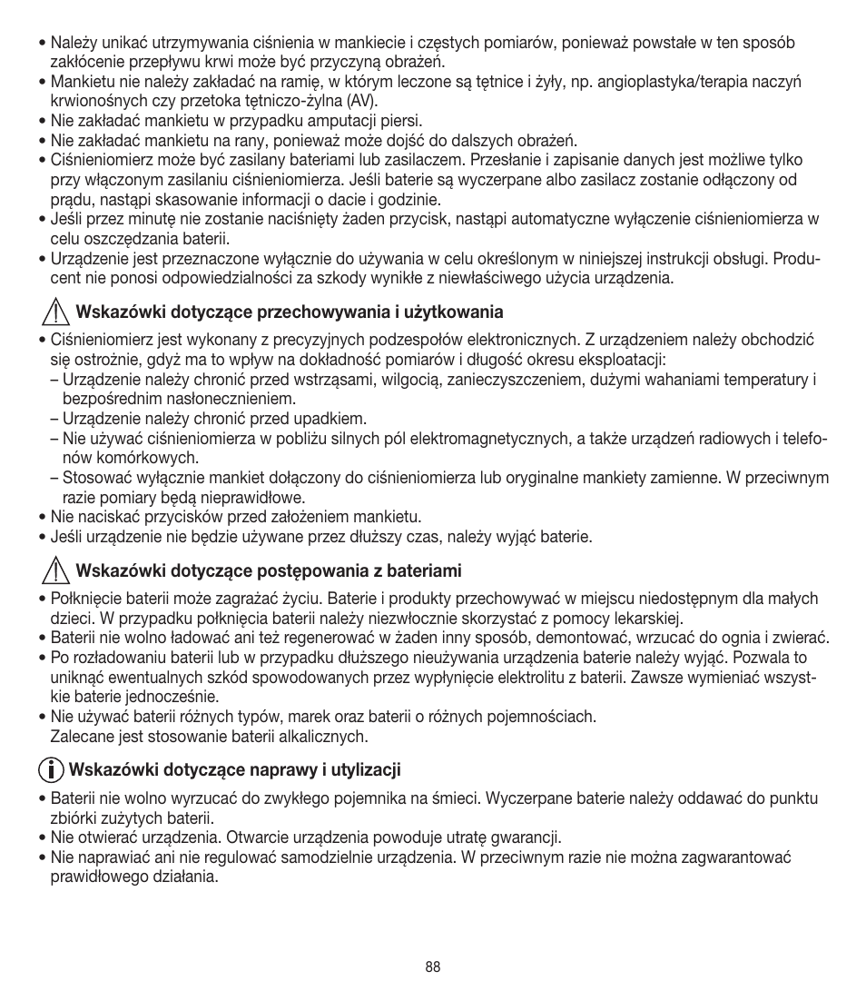 Beurer BM 90 User Manual | Page 88 / 104