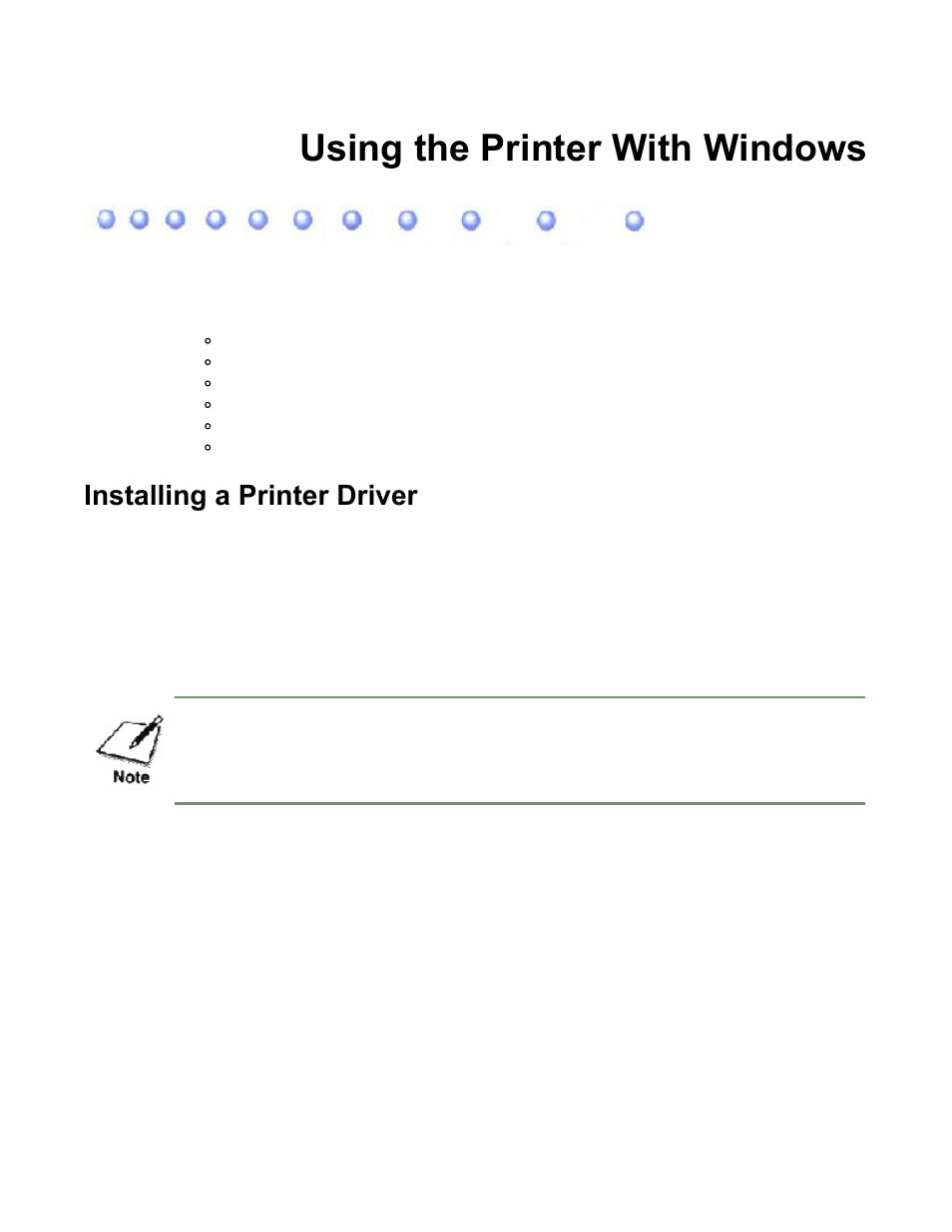 Chp.2: using the printer with windows, Installing a printer driver, Using the printer with windows | Canon BJC-80 User Manual | Page 11 / 101