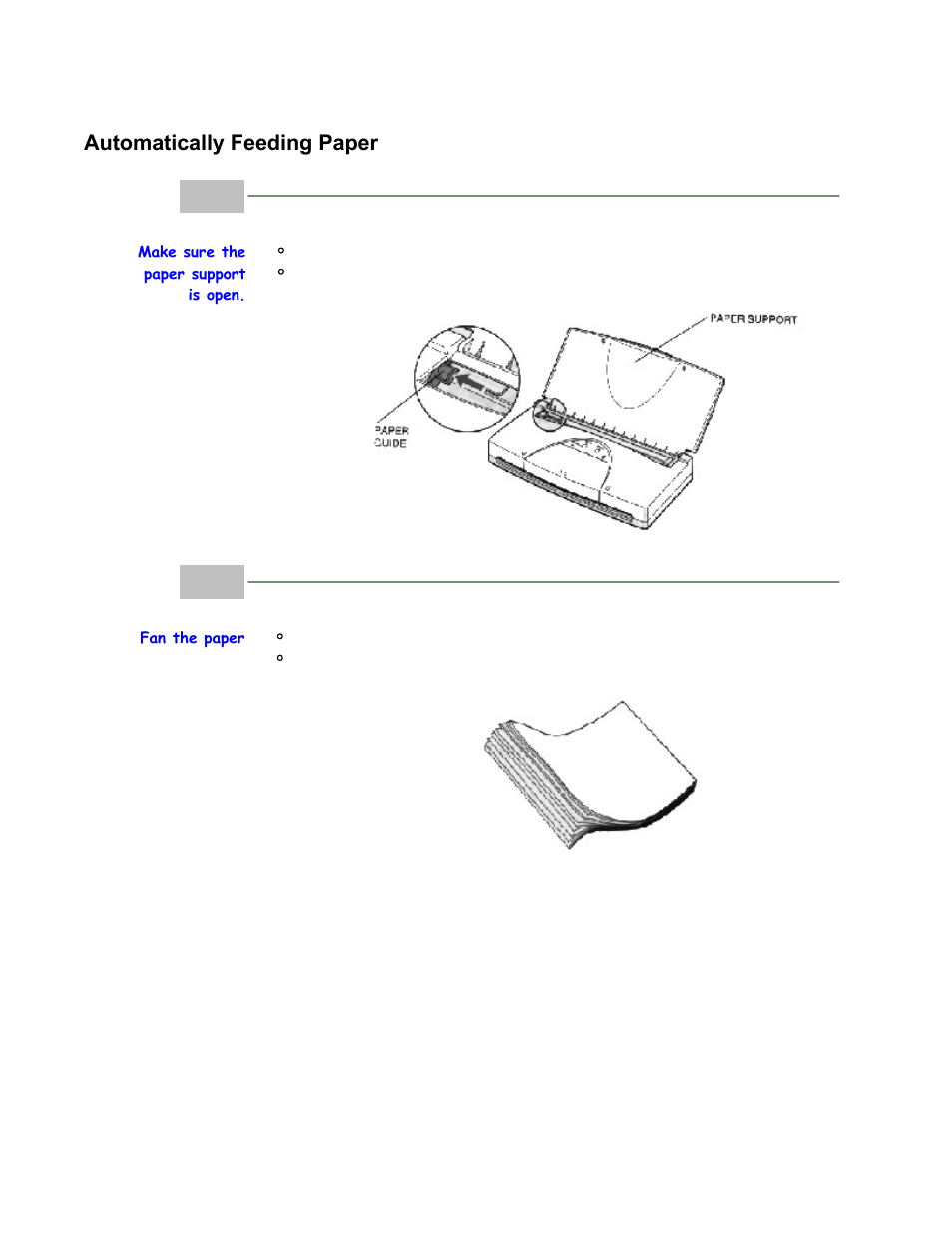 Automatically feeding paper | Canon BJC-80 User Manual | Page 29 / 101