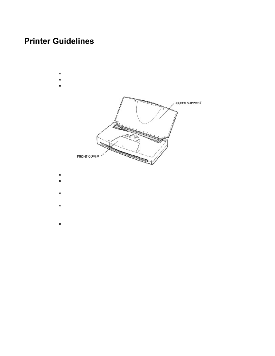 Printer guidelines | Canon BJC-80 User Manual | Page 39 / 101