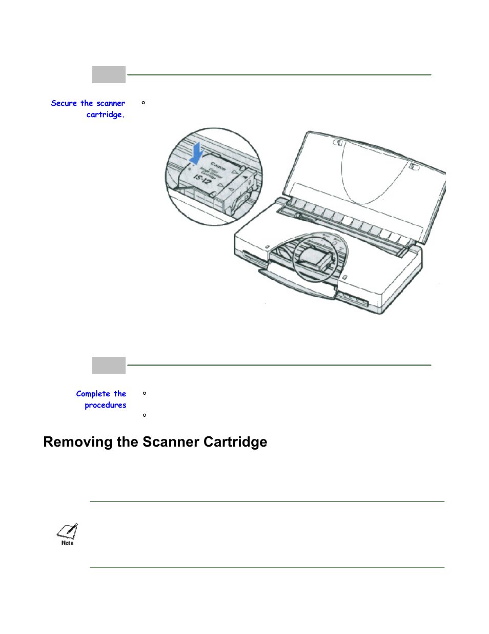 Removing the scanner cartridge | Canon BJC-80 User Manual | Page 89 / 101