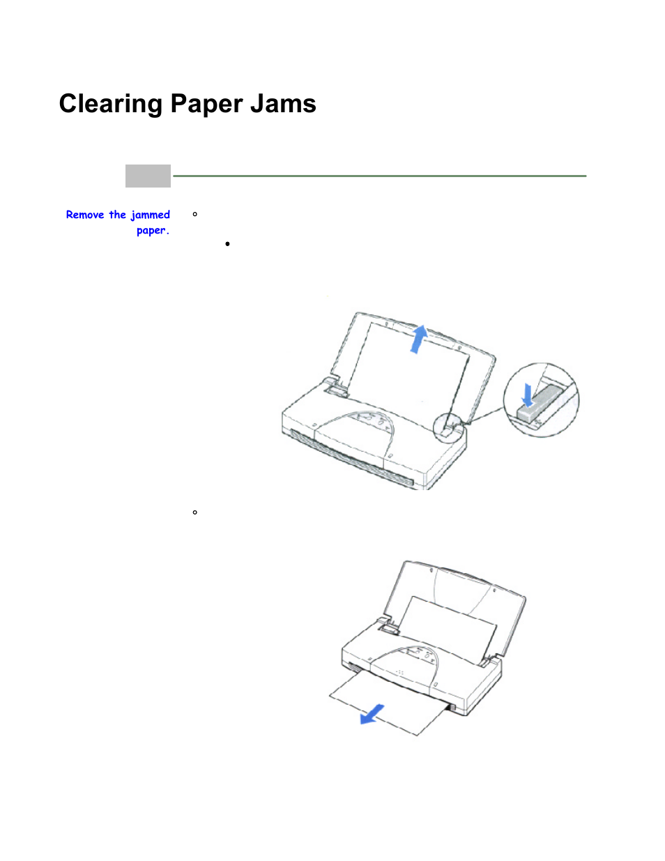 Clearing paper jams | Canon BJC-80 User Manual | Page 94 / 101