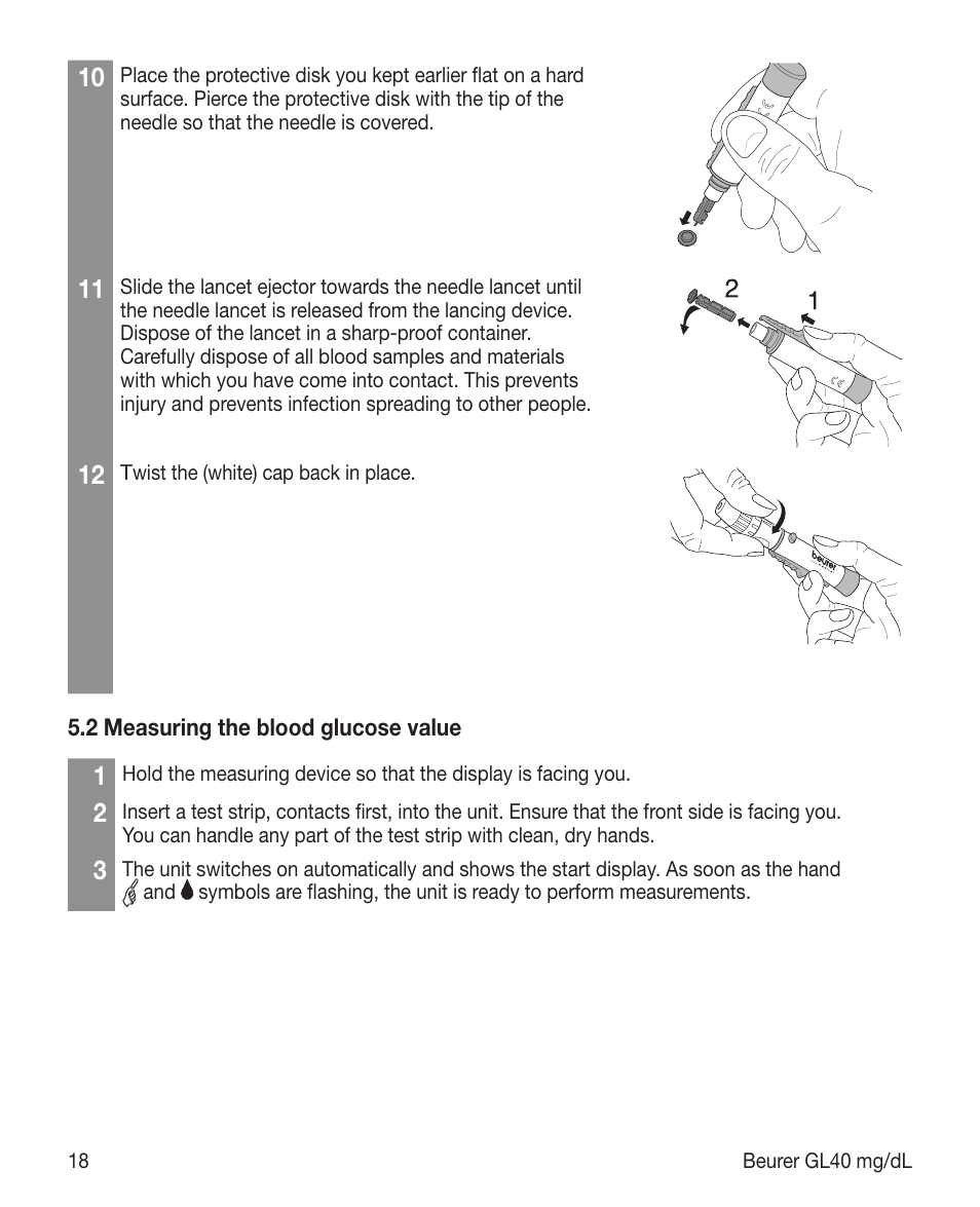 Beurer GL 40 (mg/dL) User Manual | Page 18 / 32