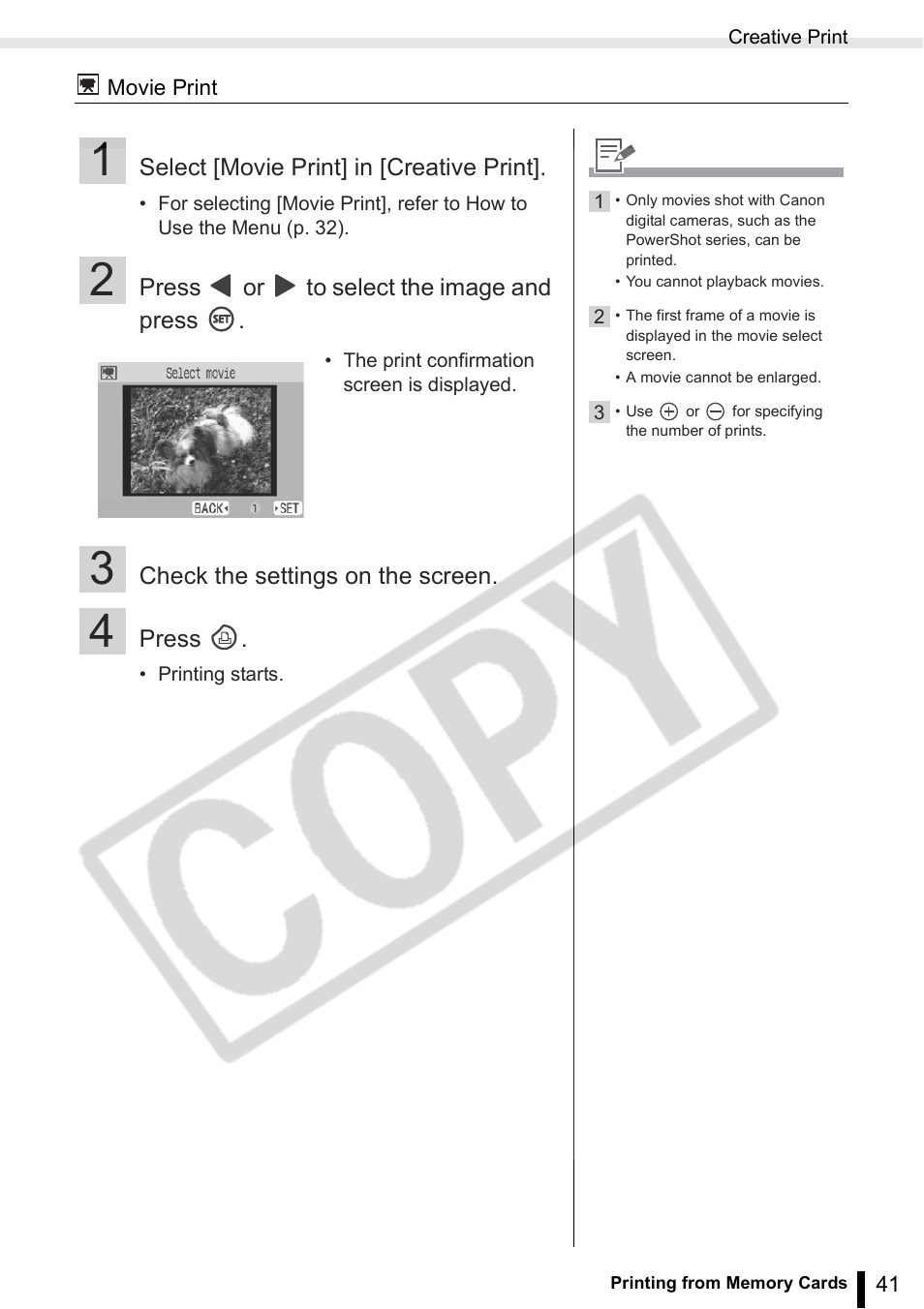 Canon SELPHY ES2 User Manual | Page 41 / 103