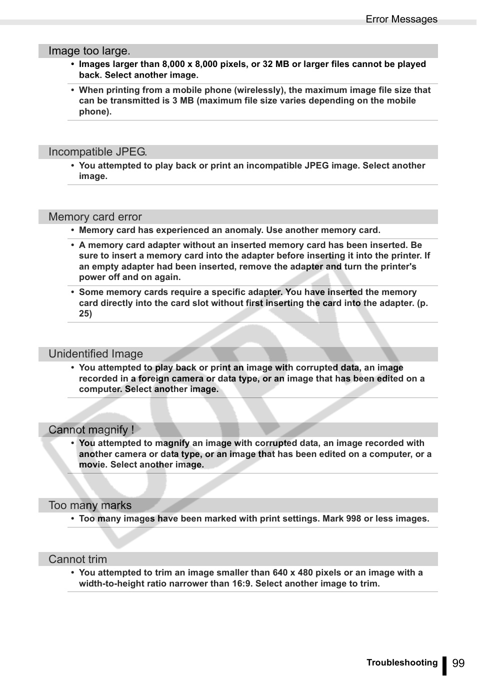 Canon SELPHY ES2 User Manual | Page 99 / 103