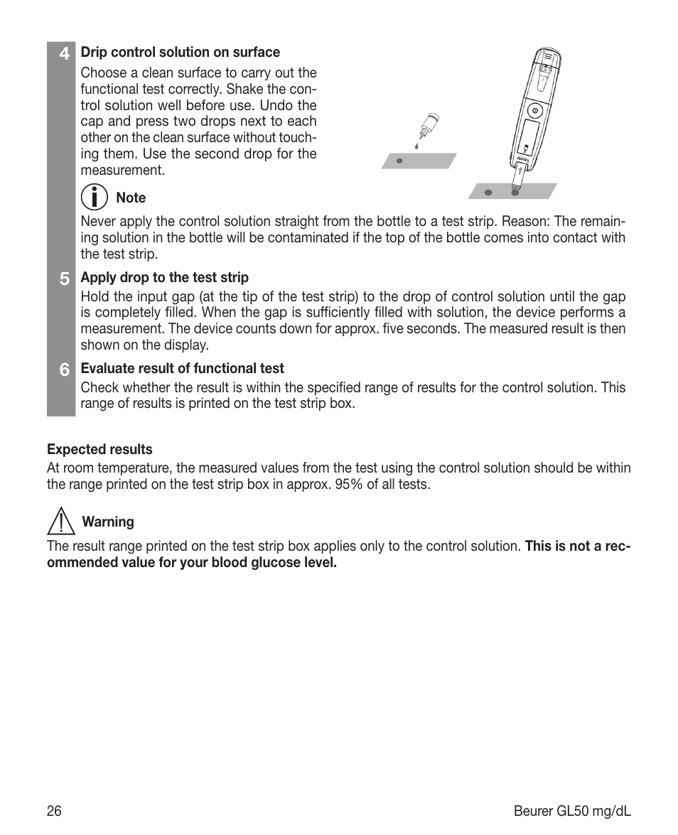 Beurer GL 50 (mg/dL) User Manual | Page 26 / 40