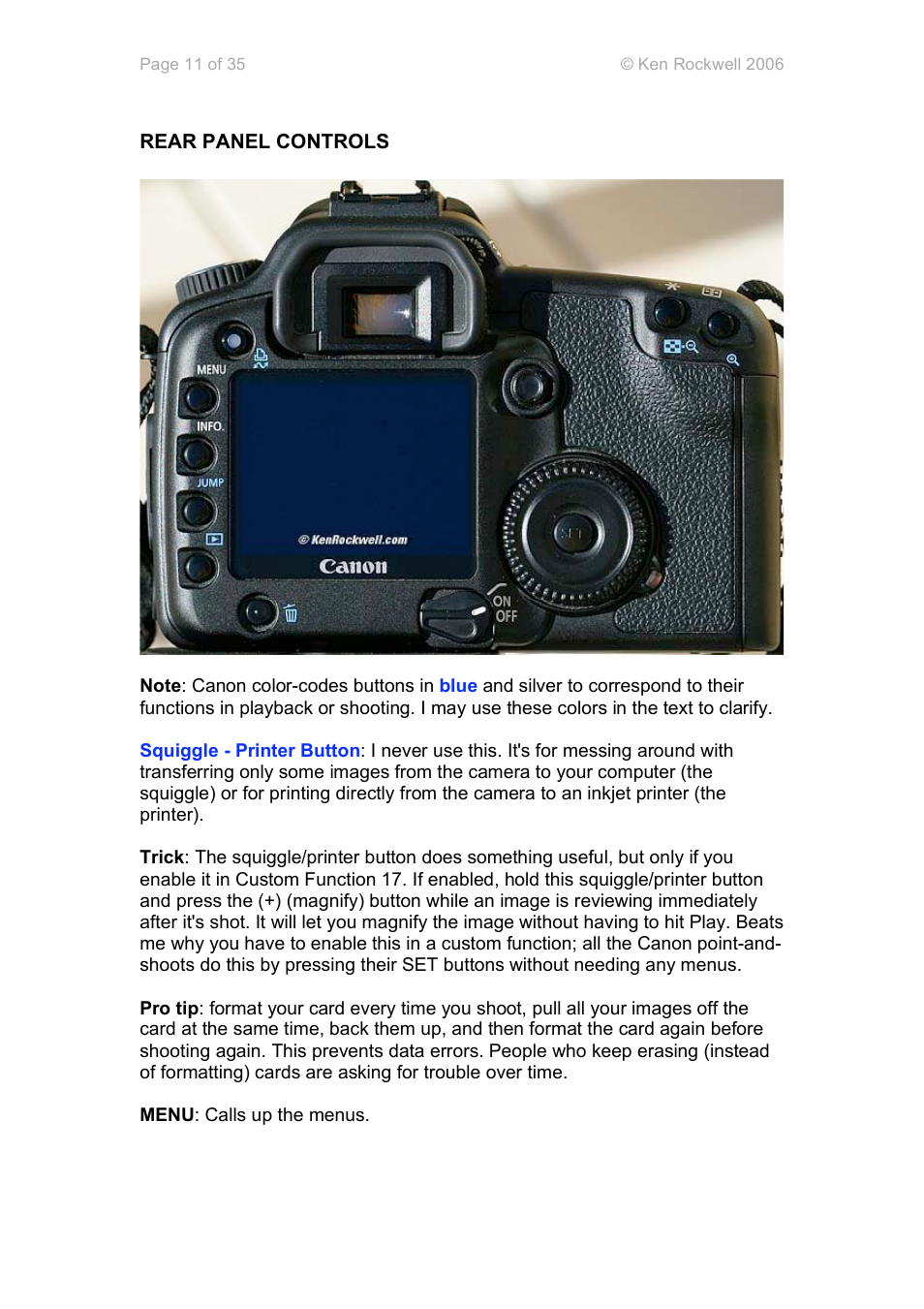 Canon 30D User Manual | Page 11 / 35