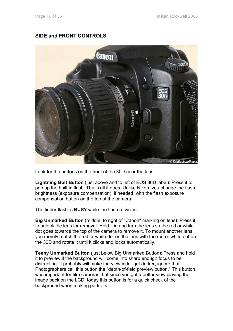 Canon 30D User Manual | Page 16 / 35