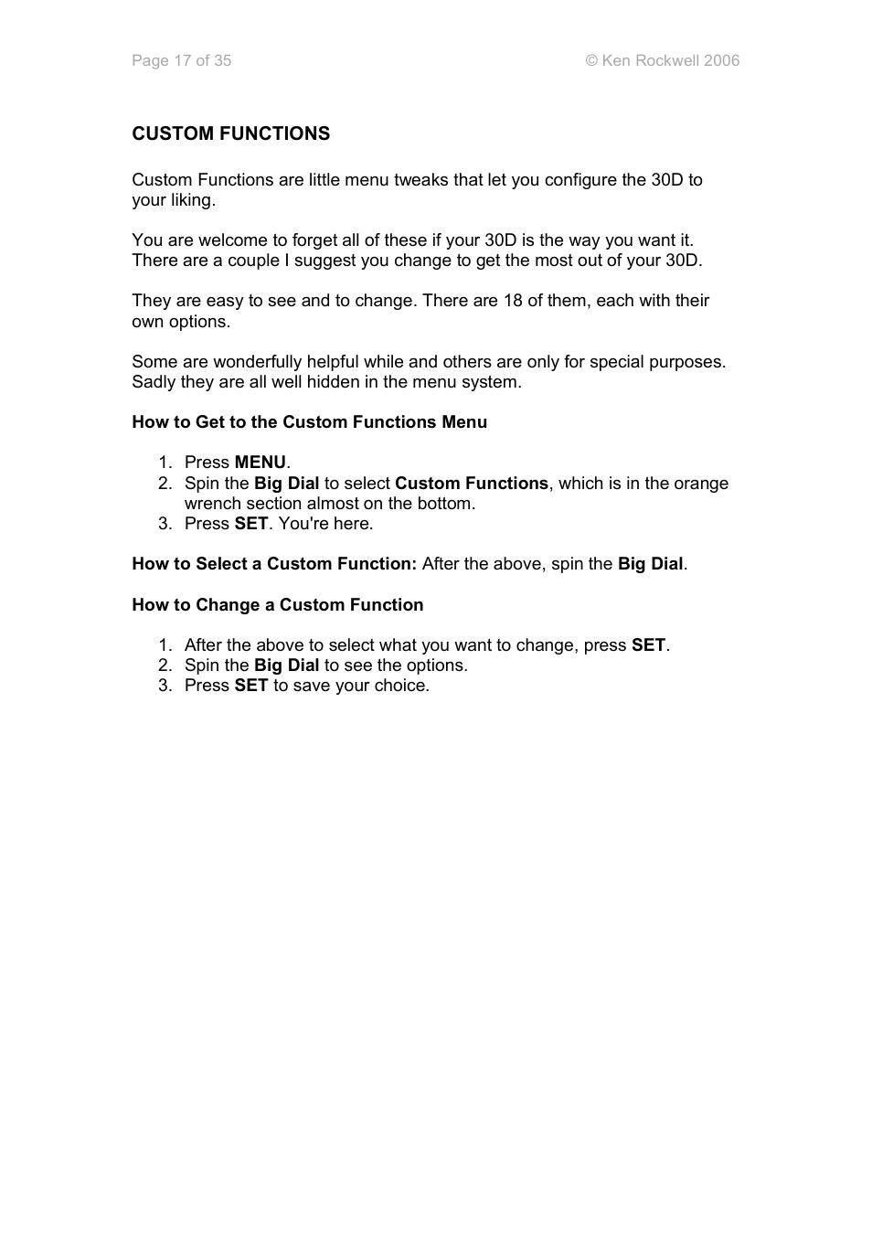 Canon 30D User Manual | Page 17 / 35