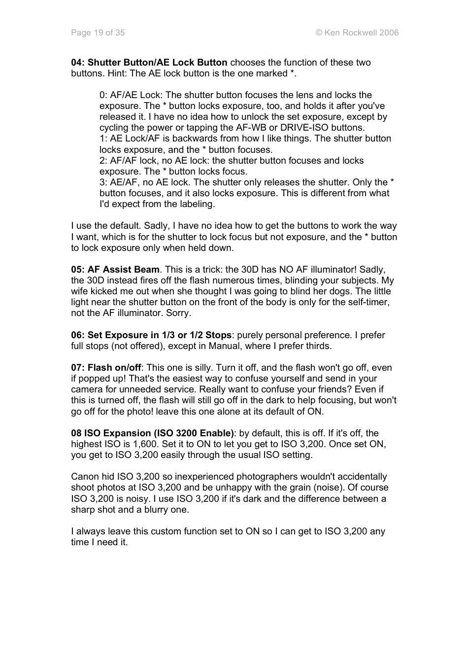 Canon 30D User Manual | Page 19 / 35