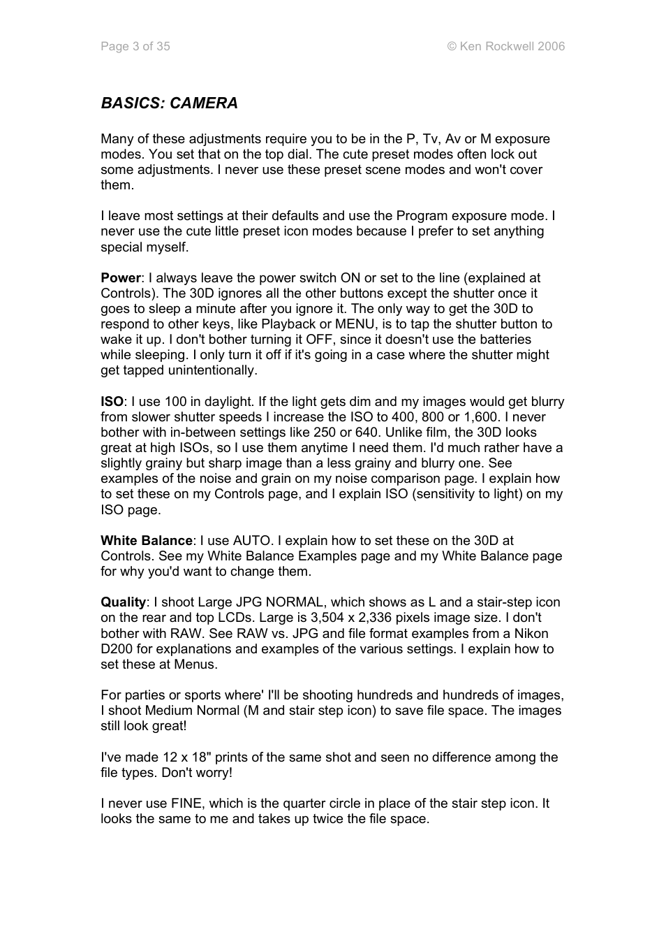 Canon 30D User Manual | Page 3 / 35