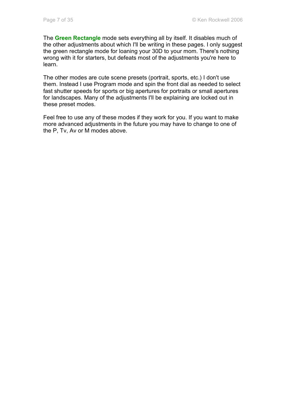 Canon 30D User Manual | Page 7 / 35