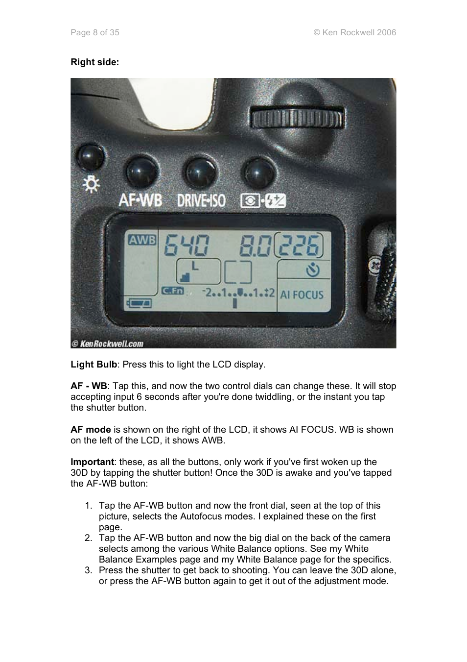 Canon 30D User Manual | Page 8 / 35