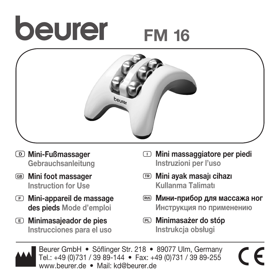 Beurer FM 16 User Manual | 36 pages