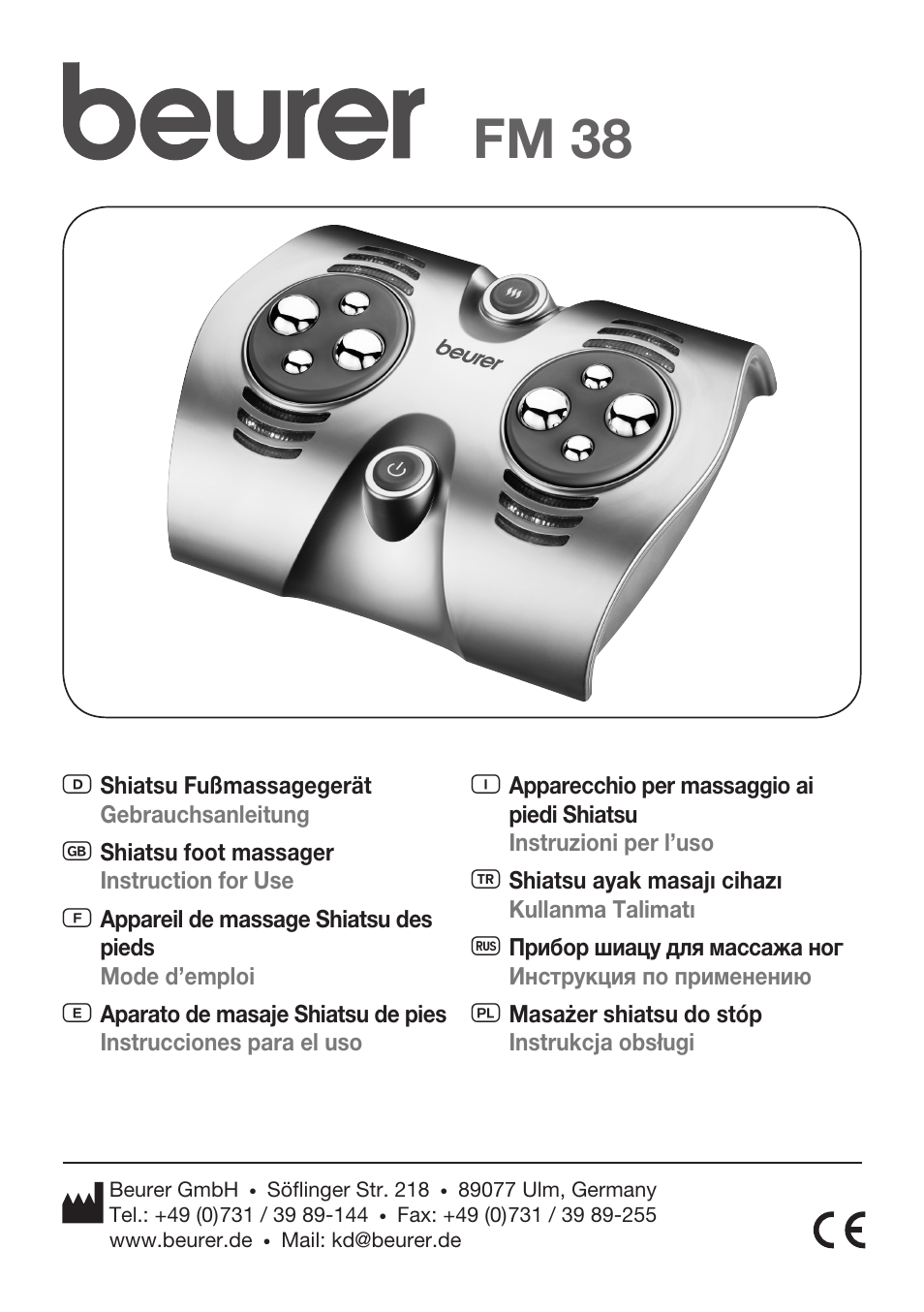 Beurer FM 38 User Manual | 36 pages