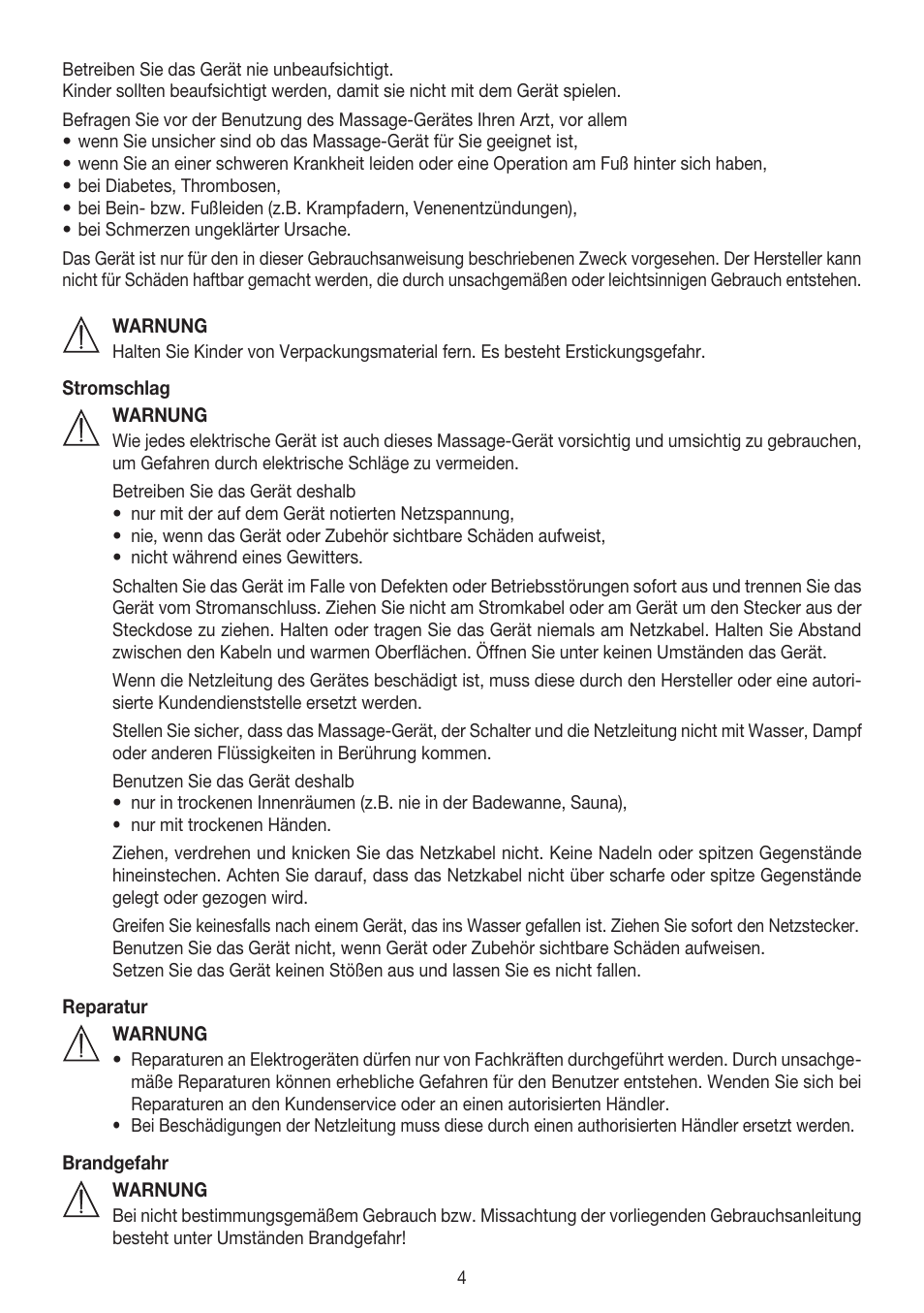 Beurer FM 60 User Manual | Page 4 / 44