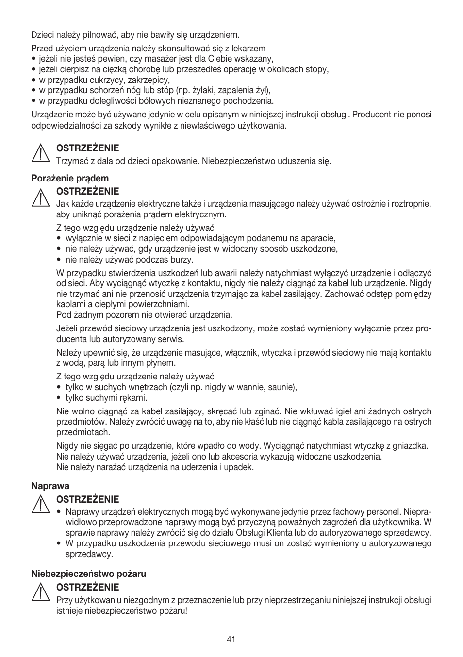 Beurer FM 60 User Manual | Page 41 / 44