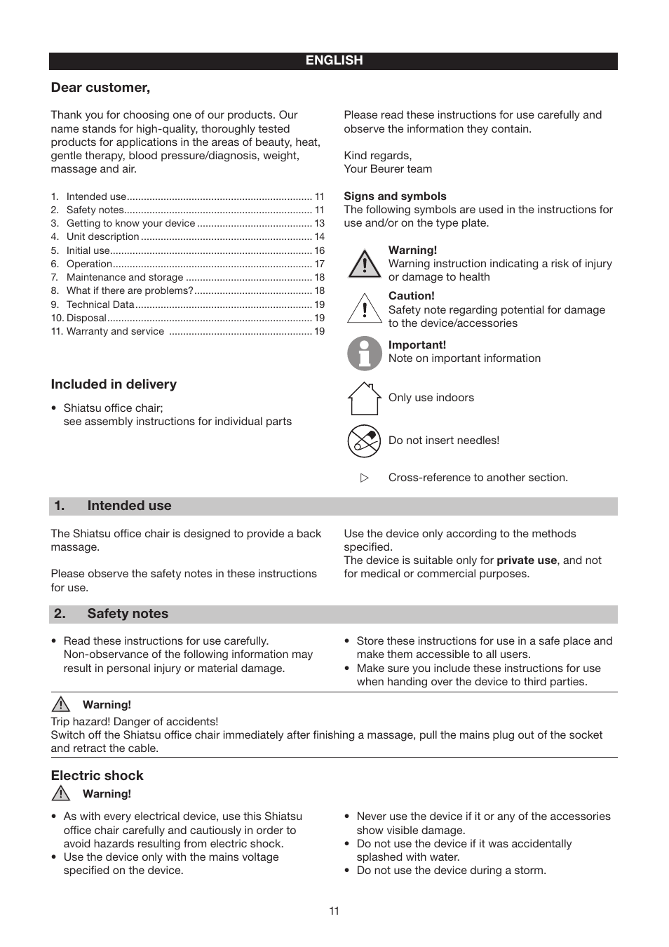 Beurer MC 2000 User Manual | Page 11 / 76