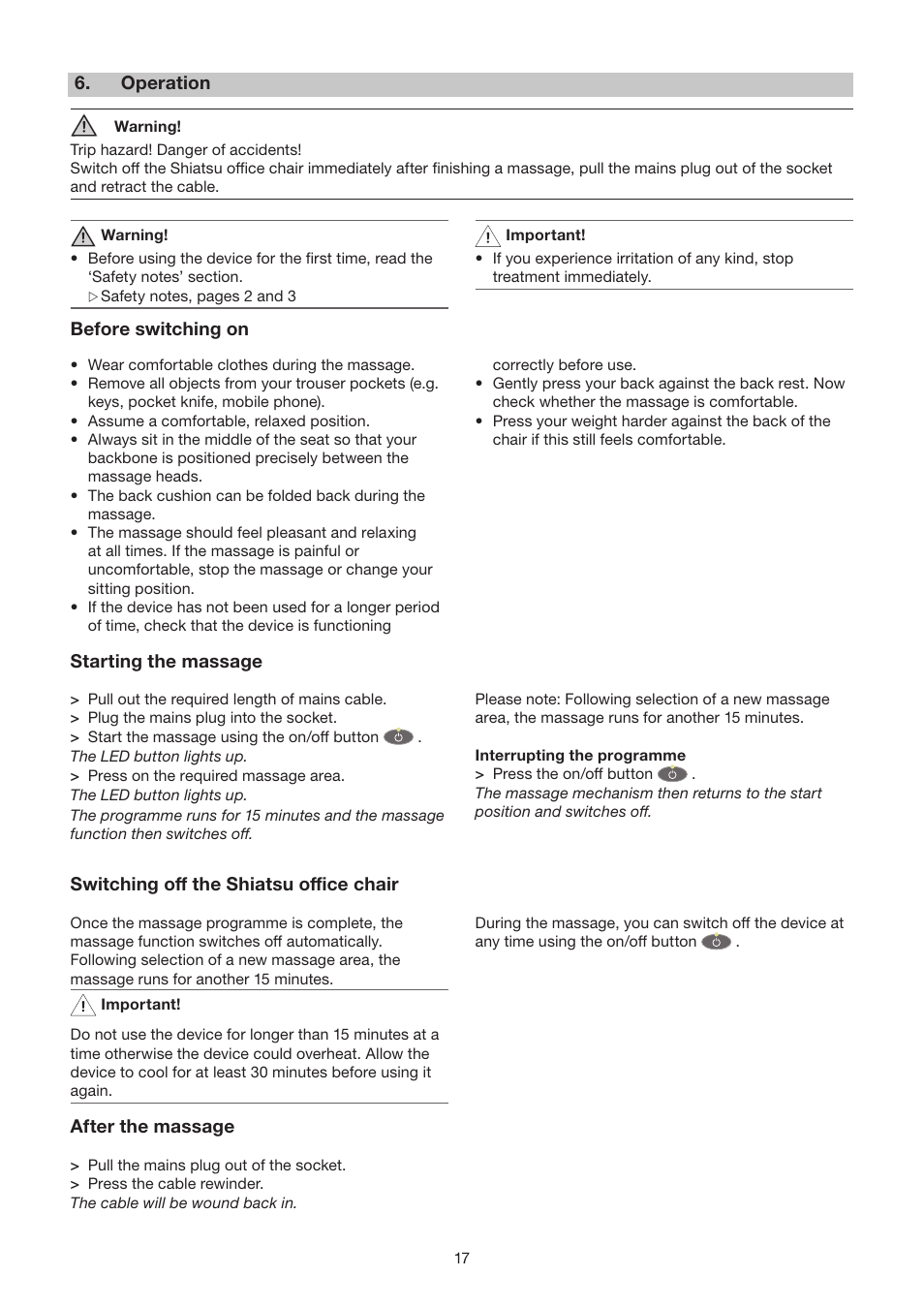 Beurer MC 2000 User Manual | Page 17 / 76