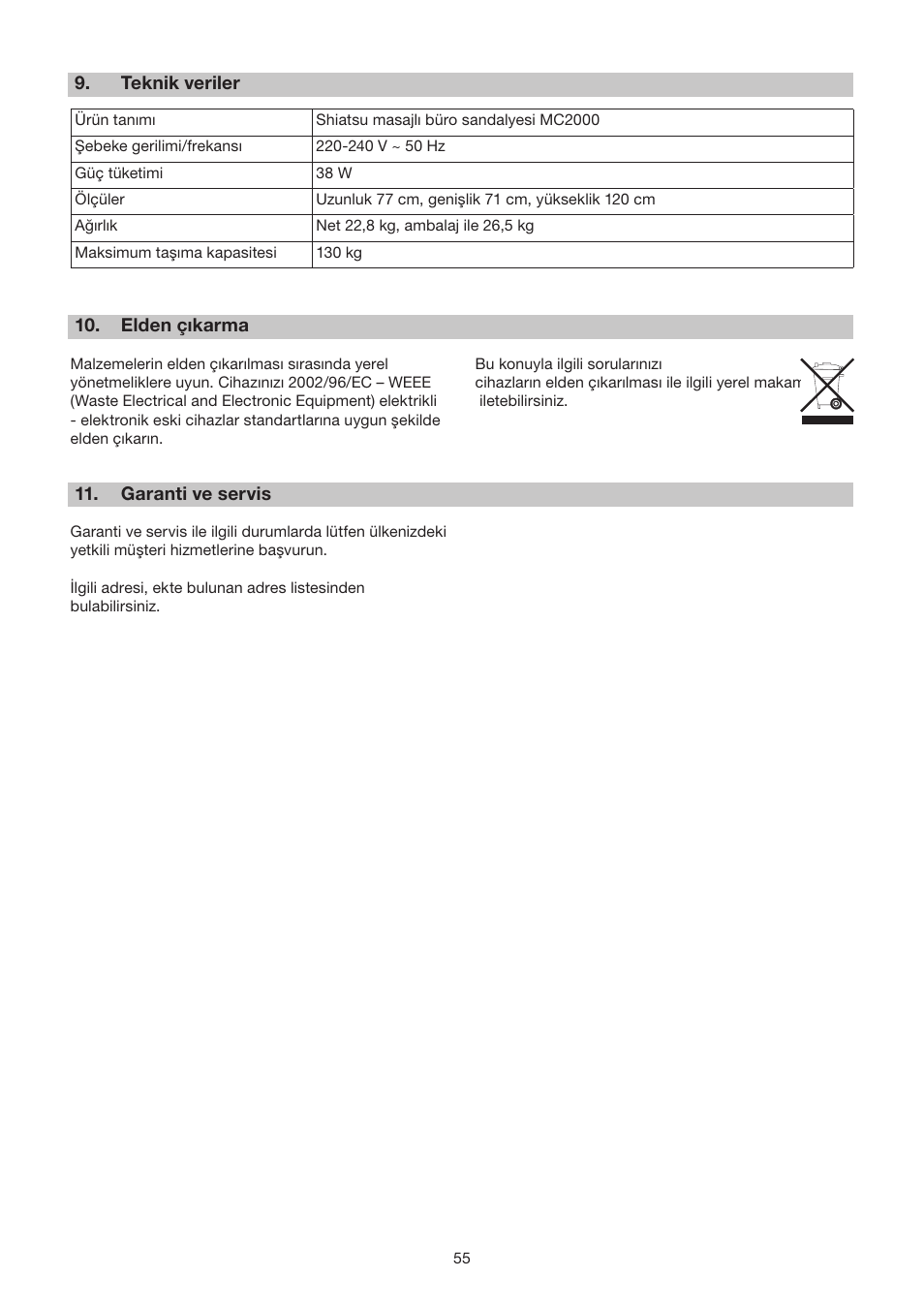 Beurer MC 2000 User Manual | Page 55 / 76