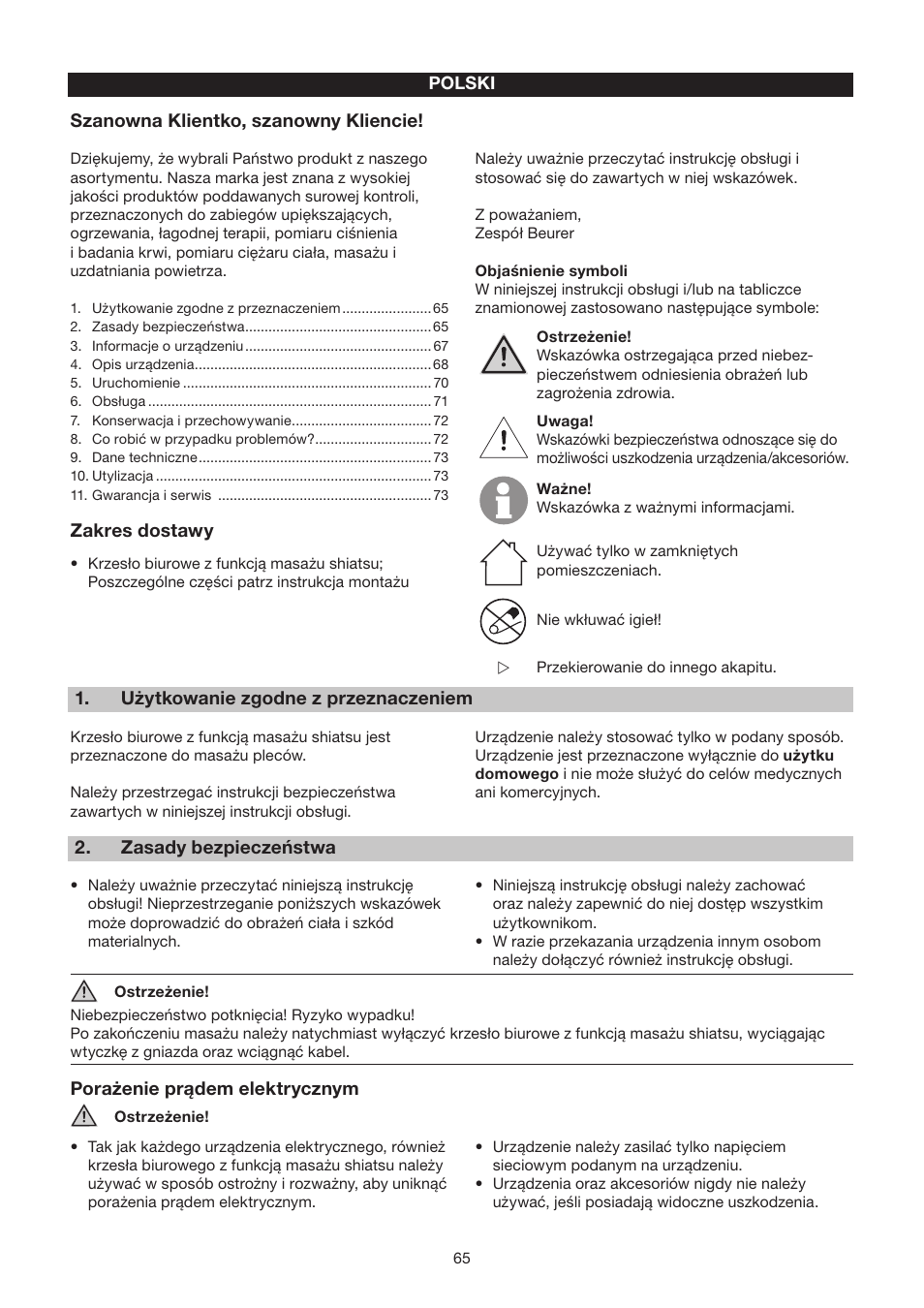 Beurer MC 2000 User Manual | Page 65 / 76