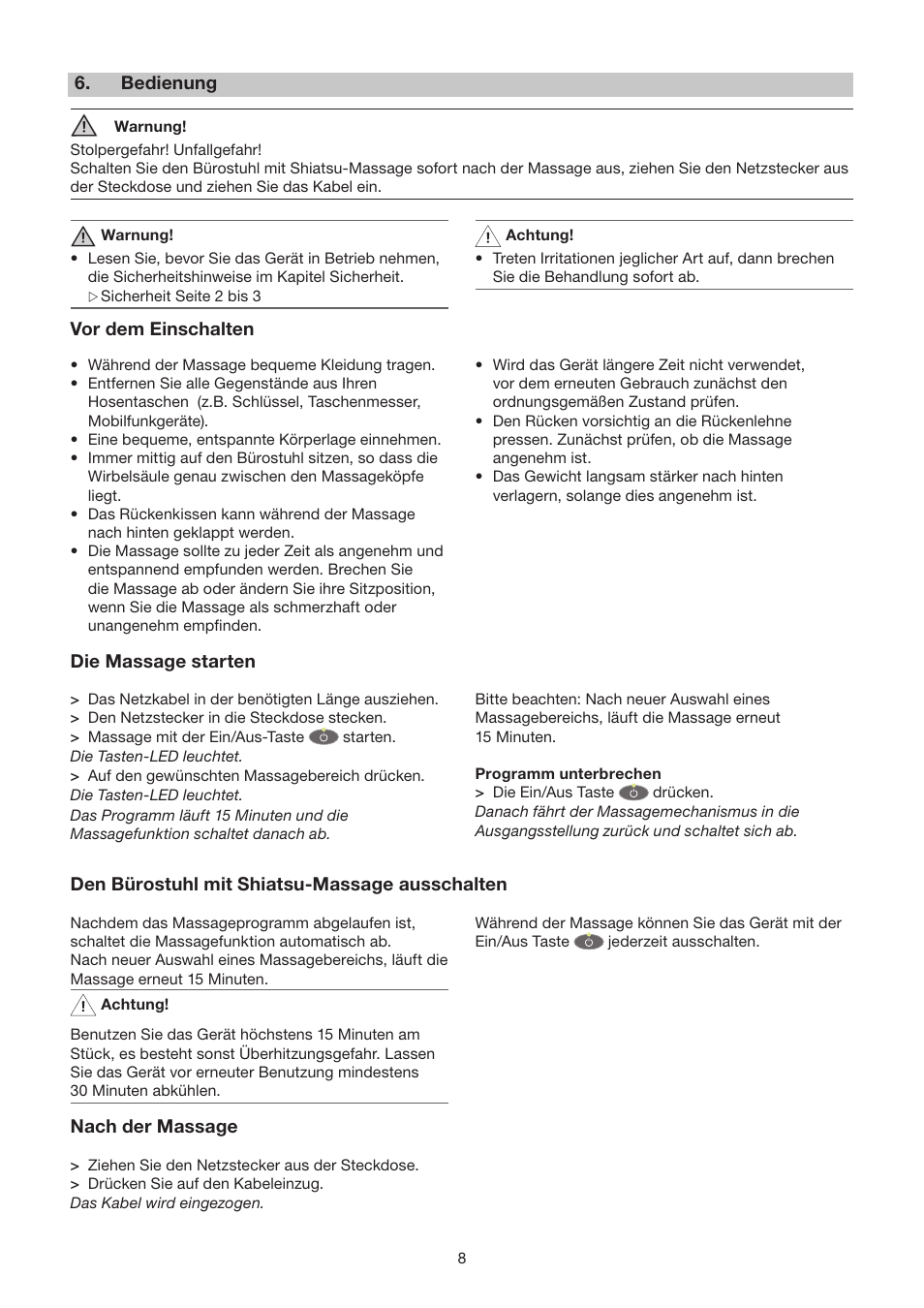 Beurer MC 2000 User Manual | Page 8 / 76