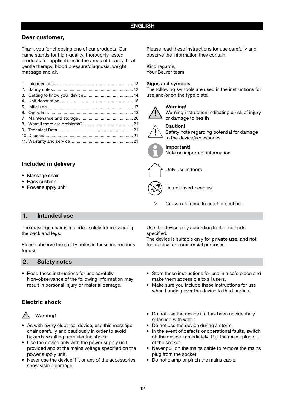Beurer MC 3000 User Manual | Page 12 / 84