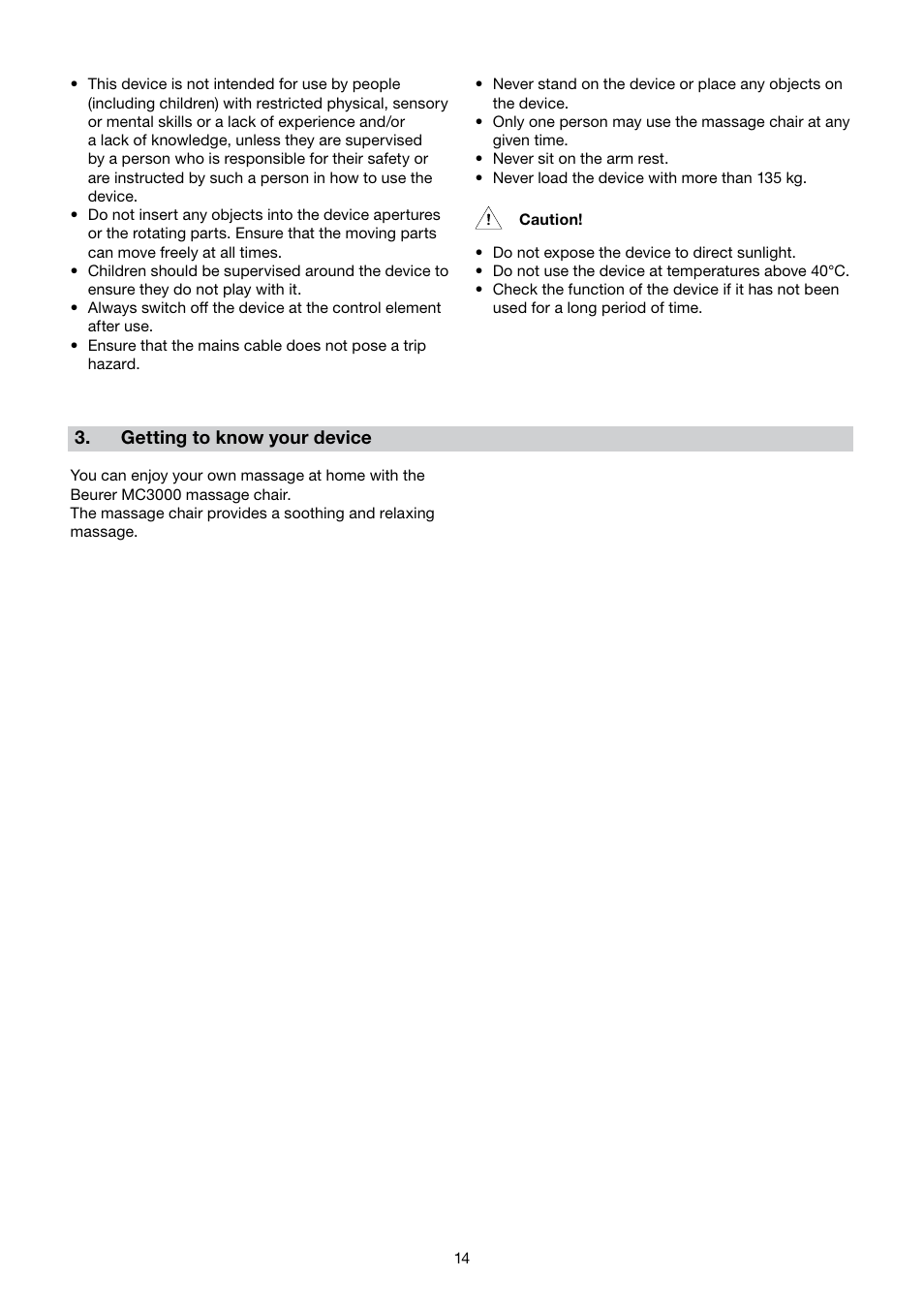 Beurer MC 3000 User Manual | Page 14 / 84