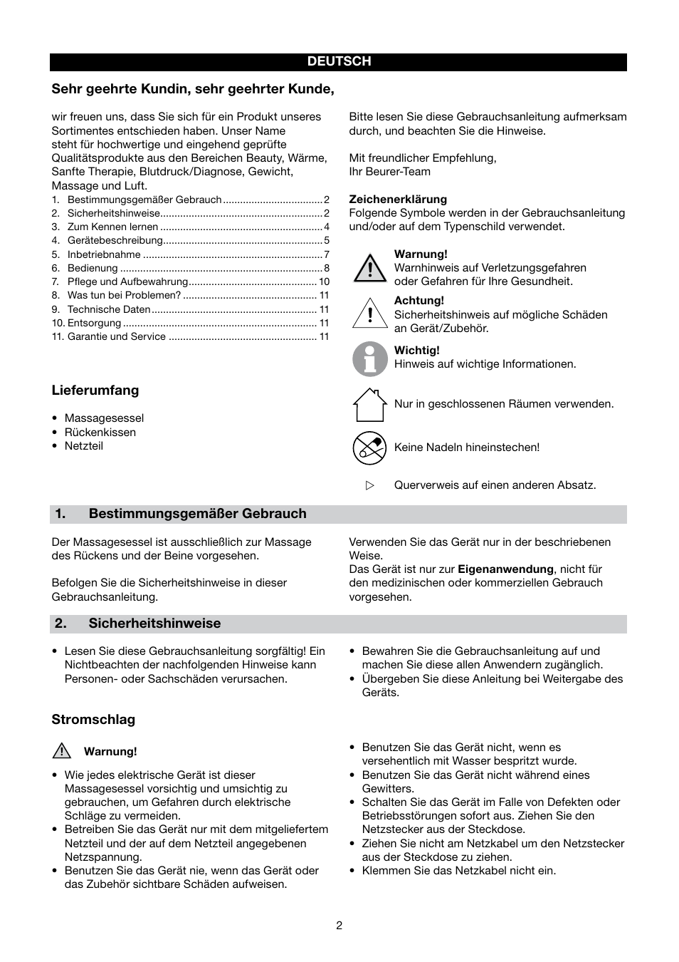 Beurer MC 3000 User Manual | Page 2 / 84