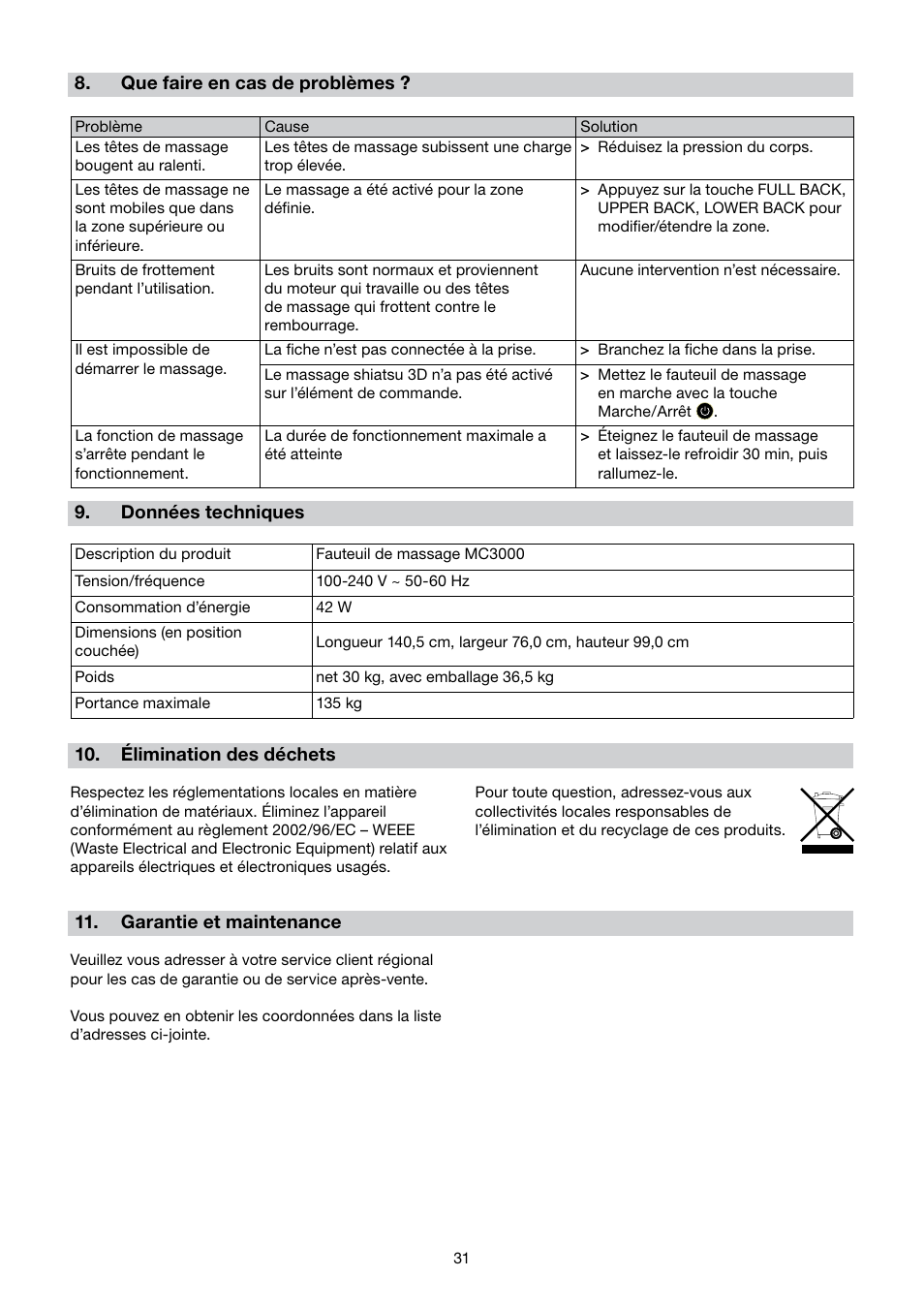 Beurer MC 3000 User Manual | Page 31 / 84