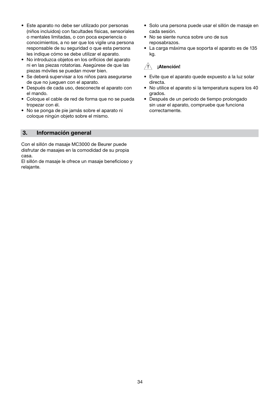 Beurer MC 3000 User Manual | Page 34 / 84