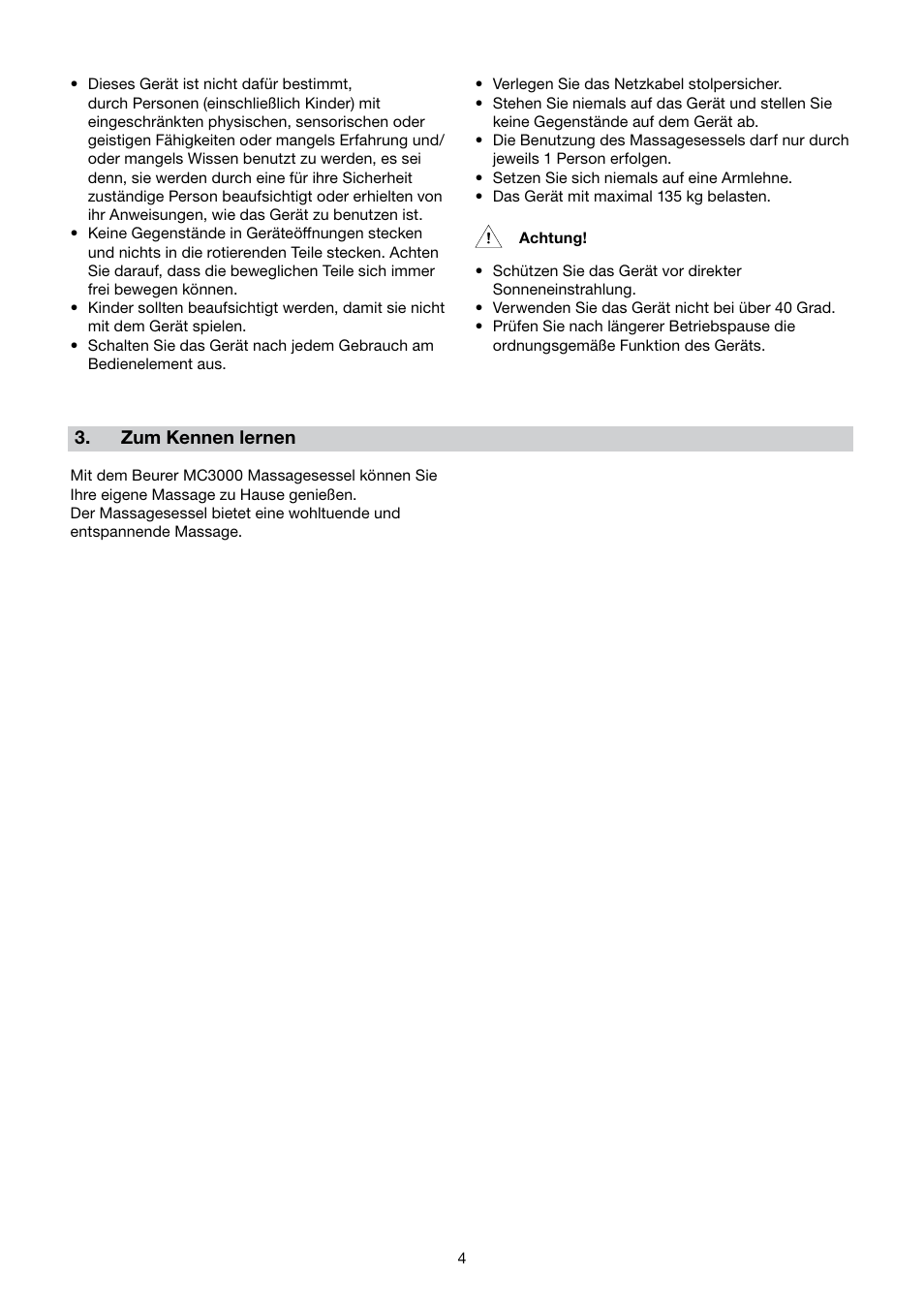 Beurer MC 3000 User Manual | Page 4 / 84
