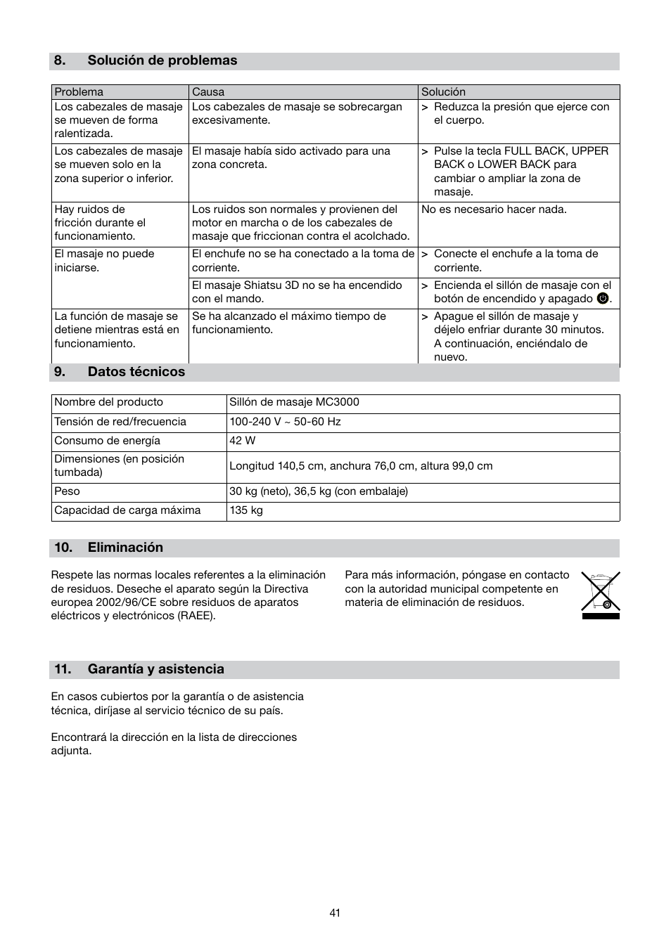 Beurer MC 3000 User Manual | Page 41 / 84