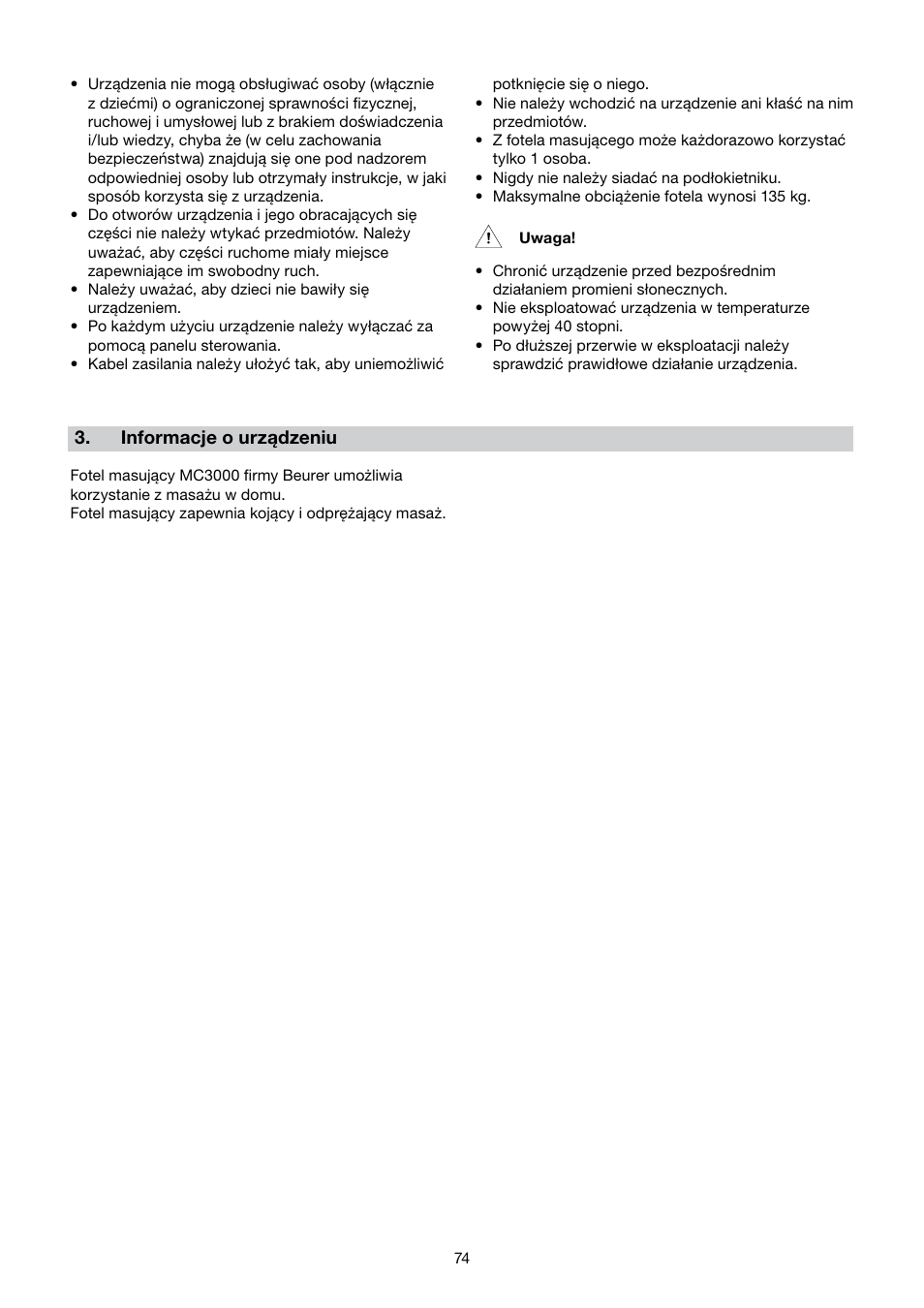 Beurer MC 3000 User Manual | Page 74 / 84