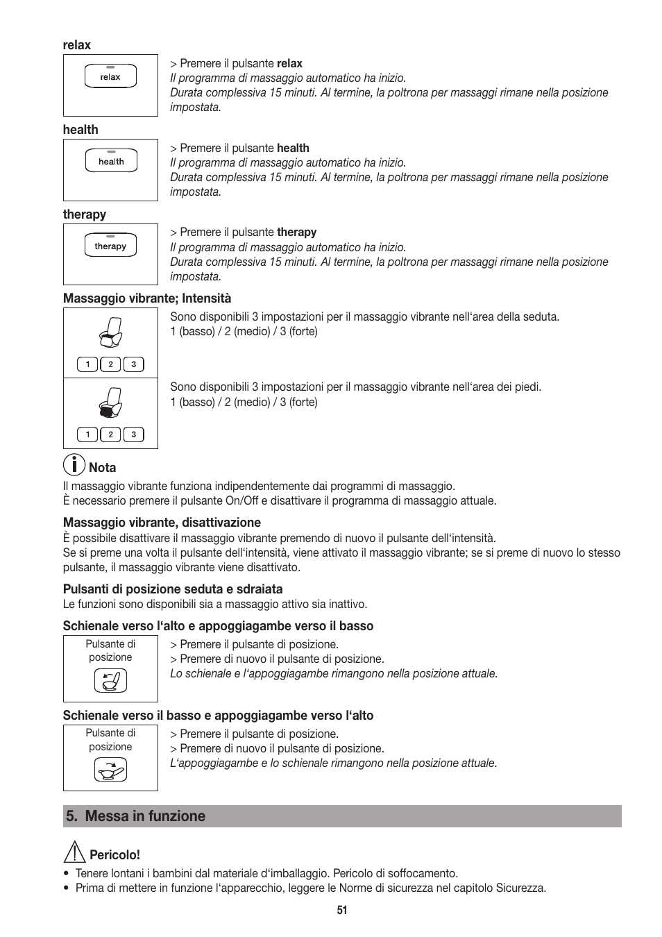 Messa in funzione | Beurer MC 3800 User Manual | Page 51 / 92