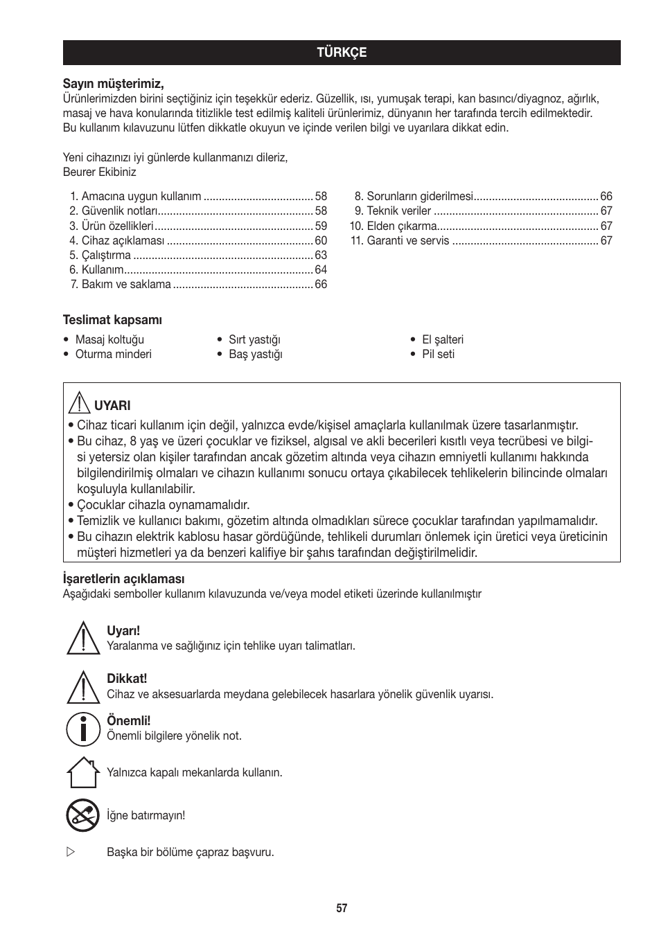 Beurer MC 3800 User Manual | Page 57 / 92