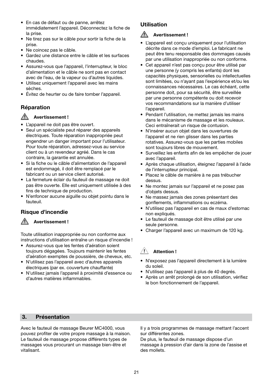 Beurer MC 4000 User Manual | Page 21 / 76