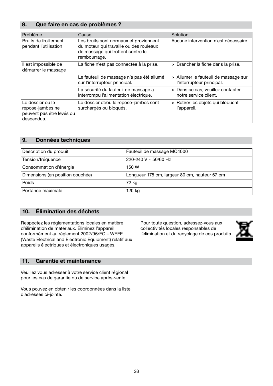 Beurer MC 4000 User Manual | Page 28 / 76
