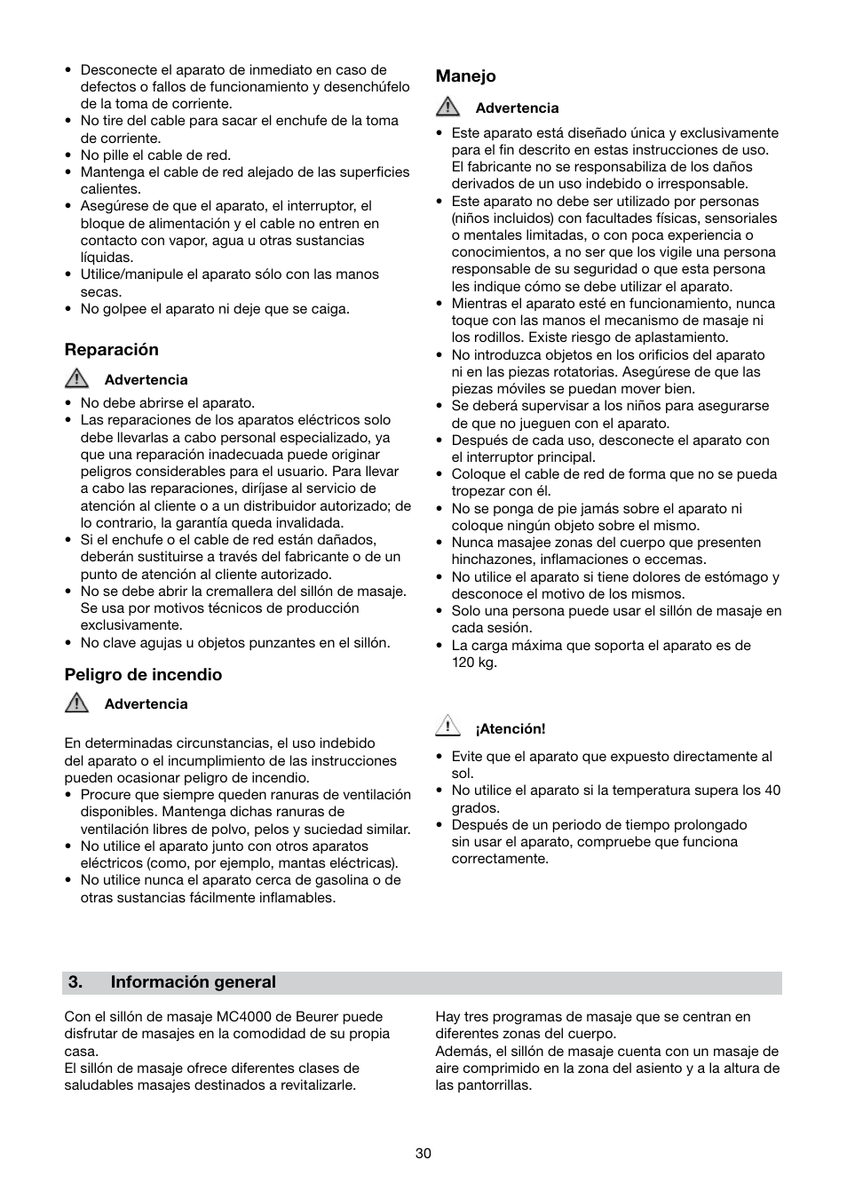 Beurer MC 4000 User Manual | Page 30 / 76