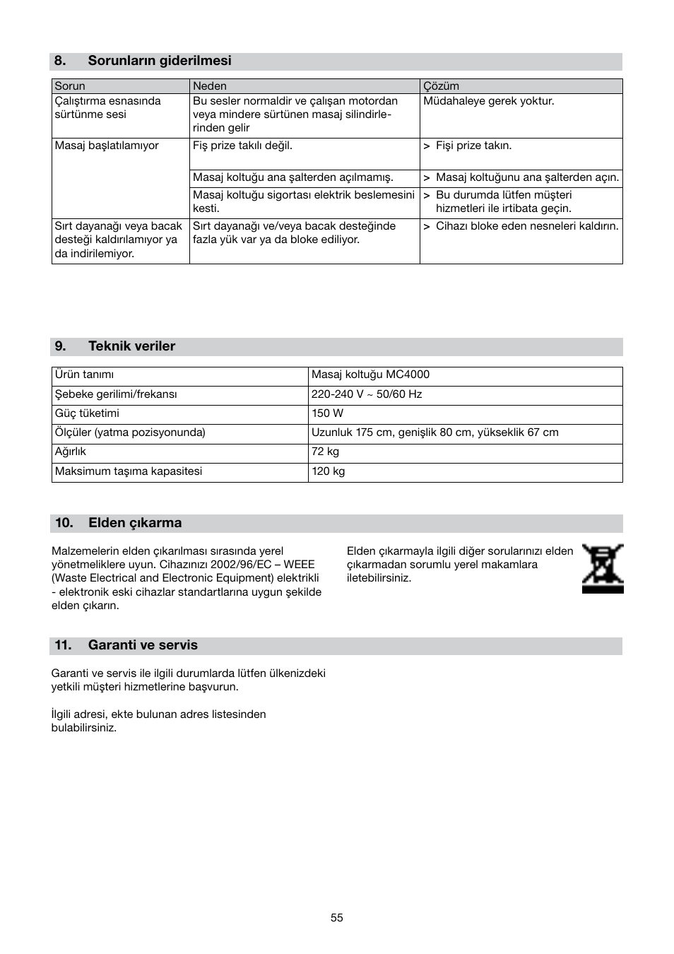 Beurer MC 4000 User Manual | Page 55 / 76