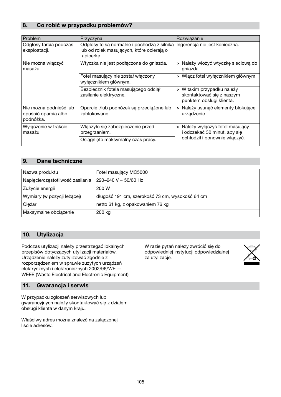 Beurer MC 5000 User Manual | Page 105 / 108