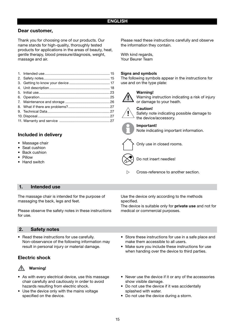 Beurer MC 5000 User Manual | Page 15 / 108