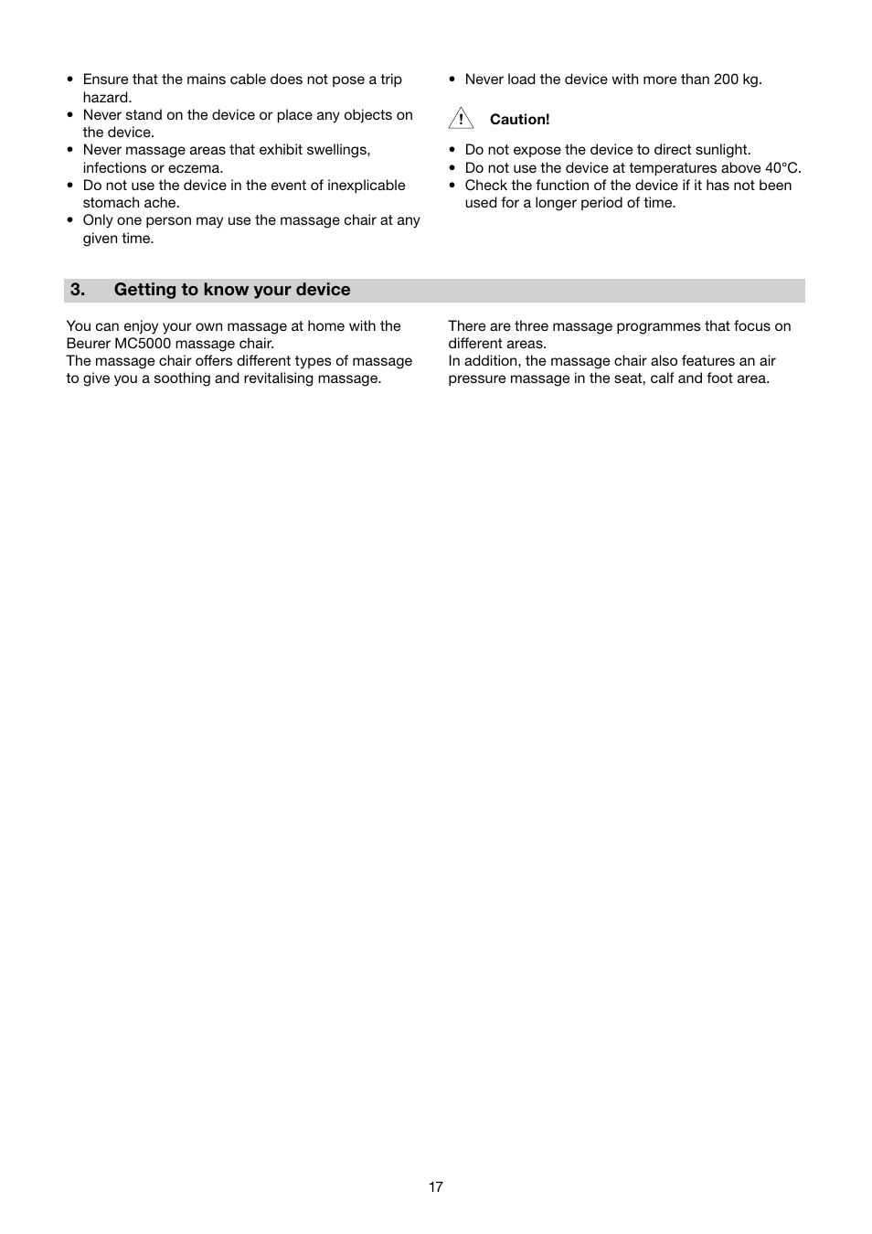Beurer MC 5000 User Manual | Page 17 / 108
